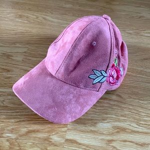 Mudd mauve Faux Suede baseball cap
